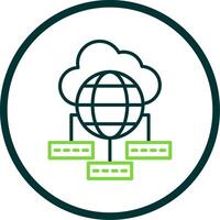 Data Sumit Line Circle Icon Design vector