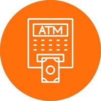 ATM Multi Color Circle Icon vector