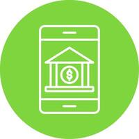 Banking App Multi Color Circle Icon vector