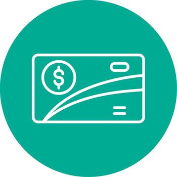 Prepaid Card Multi Color Circle Icon vector