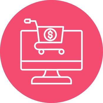 E Commerce Multi Color Circle Icon vector