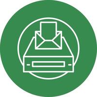 Project Inbox Multi Color Circle Icon vector
