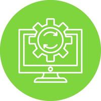 Data Processing Multi Color Circle Icon vector