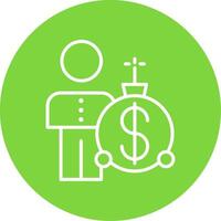 Debt Problems Multi Color Circle Icon vector