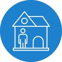 Landlord Multi Color Circle Icon vector