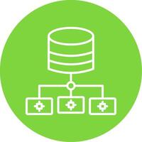 Big Data Multi Color Circle Icon vector