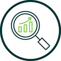 Analysis Line Circle Icon Design vector