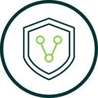 Connect Security Line Circle Icon Design vector