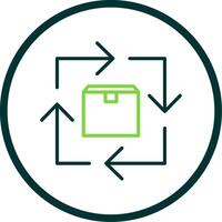 Commodity Turnover Line Circle Icon Design vector