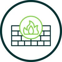 Firewall Line Circle Icon Design vector