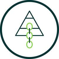 Link pyramide Line Circle Icon Design vector