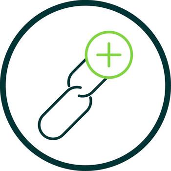 enlace edificio línea circulo icono diseño vector