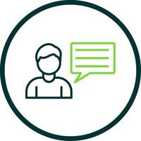 Business Consulting Line Circle Icon Design vector