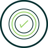 Goals Completion Line Circle Icon Design vector