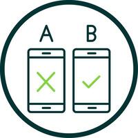 Ab Testing Line Circle Icon Design vector