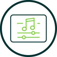 Music And Multimeda Line Circle Icon Design vector