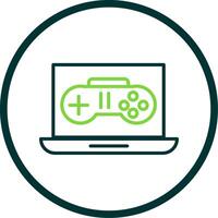 juego desarrollo línea circulo icono diseño vector