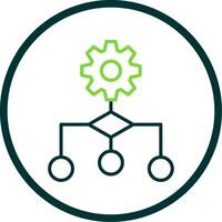Algorithm Line Circle Icon Design vector