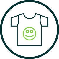T Shirt Line Circle Icon Design vector