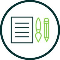 Edit Tools Line Circle Icon Design vector