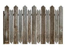 old wooden fence isolated on white. photo