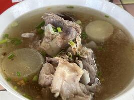 a cuisine photo of pork soup