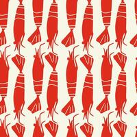 Seafood shrimp pattern. Food background. vector