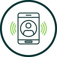 Call Line Circle Icon Design vector