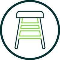 Bar Stool Line Circle Icon Design vector
