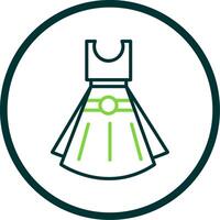 Dress Line Circle Icon Design vector