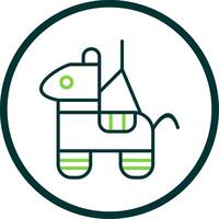 Pinata Line Circle Icon Design vector