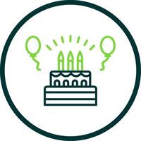 Birthday Line Circle Icon Design vector