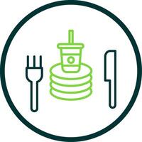 Tableware Line Circle Icon Design vector