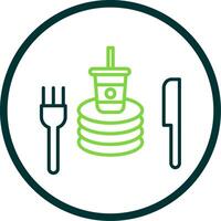 Tableware Line Circle Icon Design vector