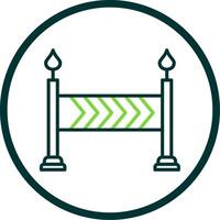 Barrier Line Circle Icon Design vector