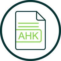 ahk archivo formato línea circulo icono diseño vector