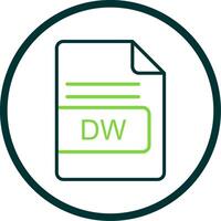 DW File Format Line Circle Icon Design vector