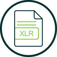 XLR File Format Line Circle Icon Design vector