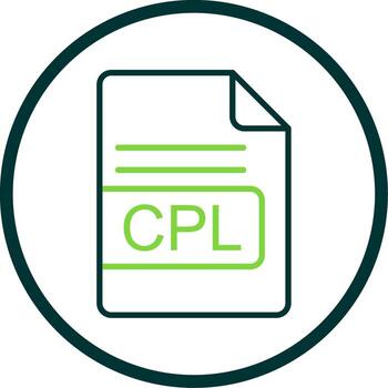 CPL File Format Line Circle Icon Design vector