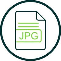 JPG File Format Line Circle Icon Design vector