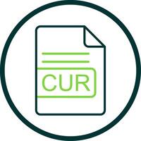 CUR File Format Line Circle Icon Design vector