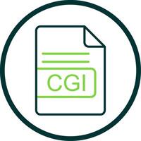 CGI File Format Line Circle Icon Design vector