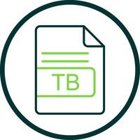 TB File Format Line Circle Icon Design vector