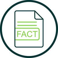 FACT File Format Line Circle Icon Design vector