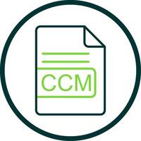 CCM File Format Line Circle Icon Design vector