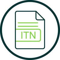 ITN File Format Line Circle Icon Design vector