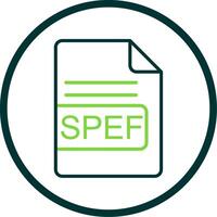 SPEF File Format Line Circle Icon Design vector