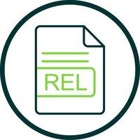 REL File Format Line Circle Icon Design vector