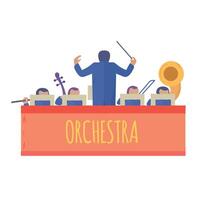 orquesta icono clipart avatar logotipo aislado ilustración vector