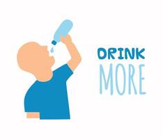 Drink more poster card clipart illustration vector